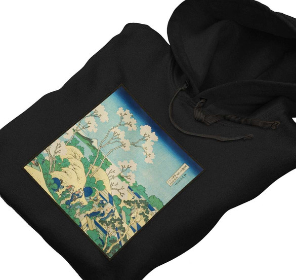 Bluza z naszywką Wzgórze Goten w Shinagawa nad Tokaido Katsushika Hokusai