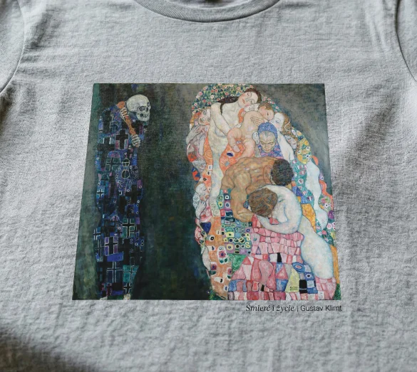 Koszulka z nadrukiem Śmierć i życie Gustav Klimt