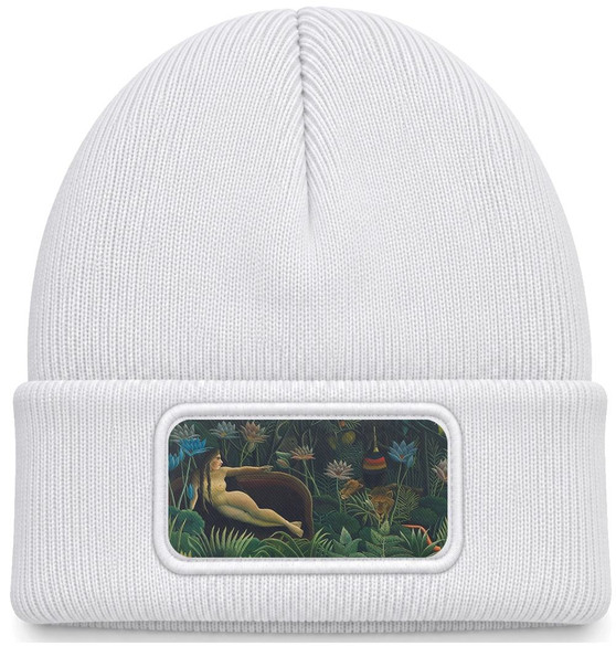 Czapka zimowa The Dream Henri Rousseau – biała