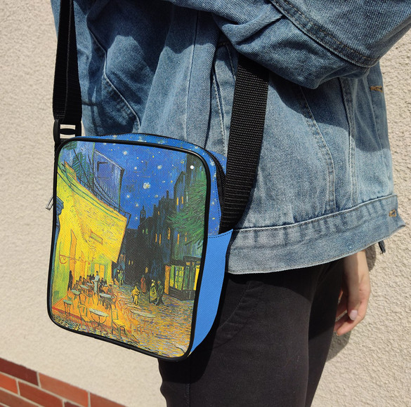 Torba listonoszka  Taras kawiarni w nocy Vincent Van Gogh