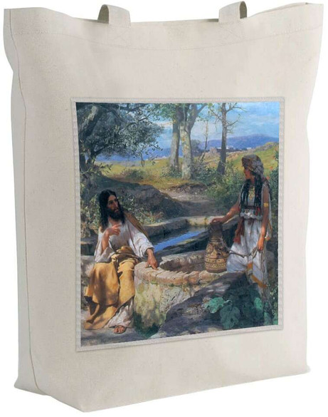 Torba z naszywką Chrystus i Samarytanka Henryk Siemiradzki
