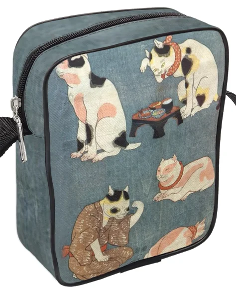 Torba Listonoszka Przysłowia Ilustrowane przez Koty Utagawa Kuniyoshi