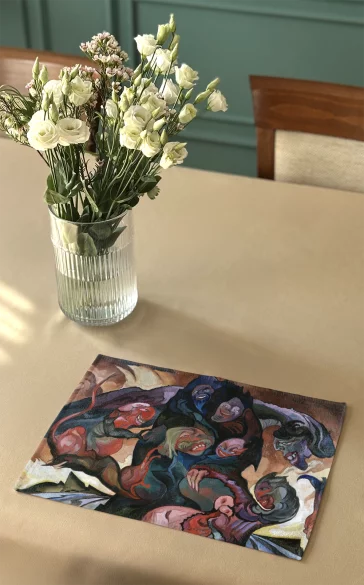 Podkładka na stół Kompozycja fantastyczna, Wizja z maskami Witkacy