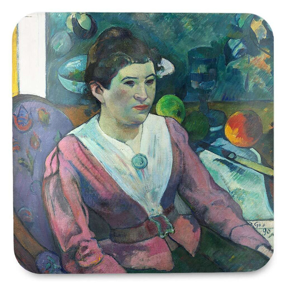 Podkładka pod kubek Kobieta na tle martwej natury, Cezanne Paul Gauguin