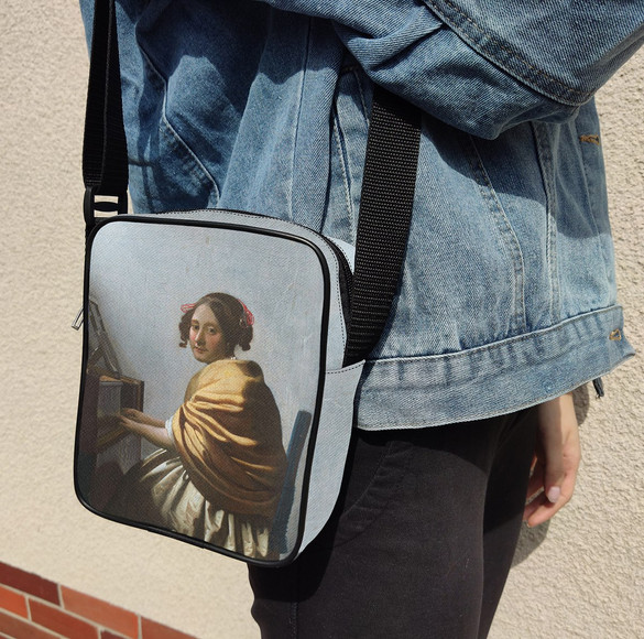 Torba listonoszka Młoda kobieta siedząca przy dziedzińcu Jan Vermeer