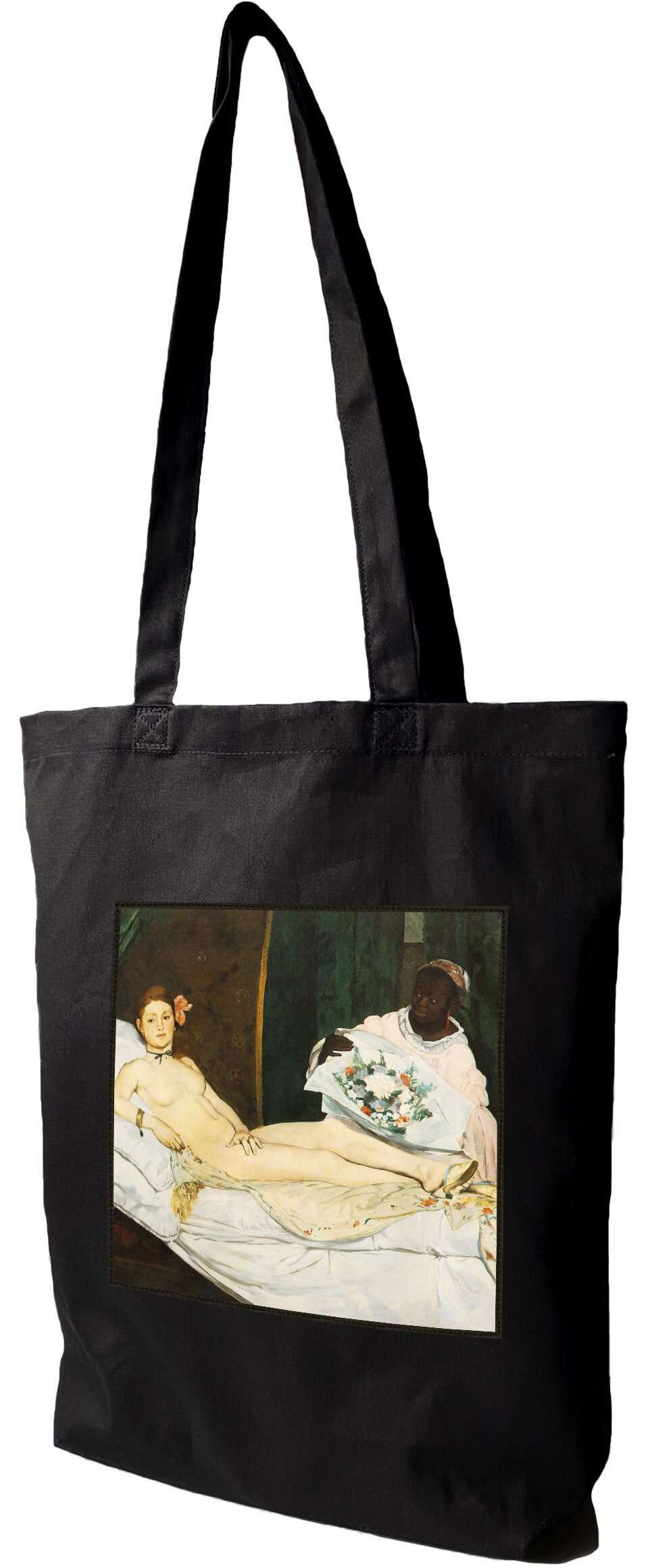 Torba z naszywką Olimpia Édouard Manet, Czarna