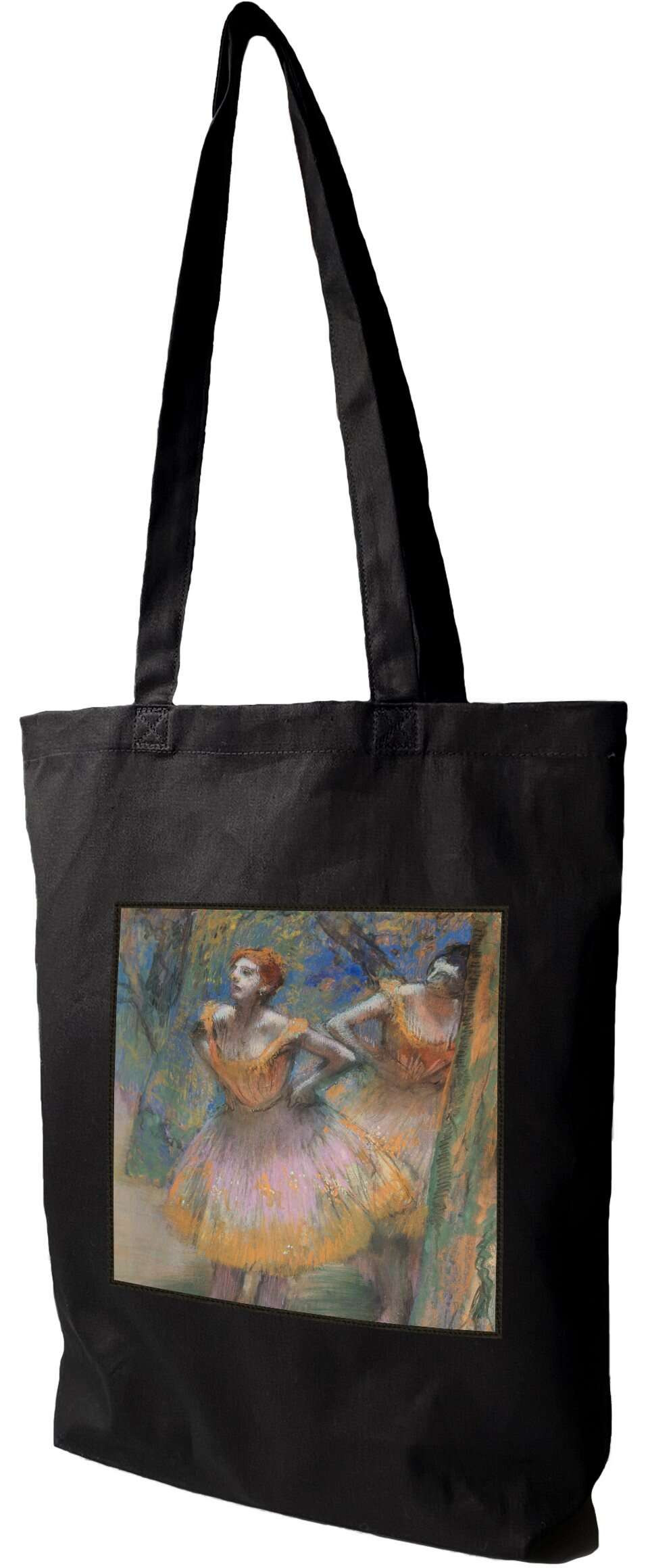 Torba z naszywką Dwie tancerki Edgar Degas, Czarna