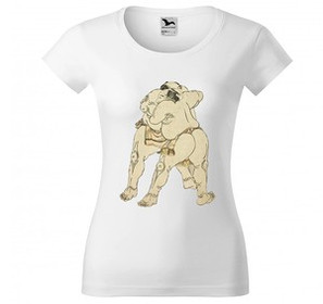 Bluzka damska Zapaśnicy sumo Uzugafuchi Kandayu i Takasaki Ichijuro Katsushika Hokusai