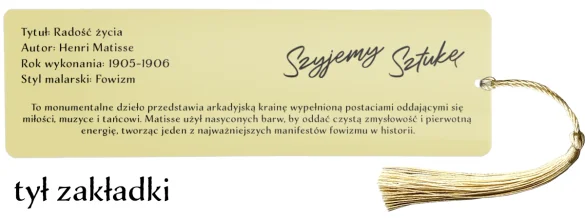 Zakładka do książki Radość życia Henri Matisse