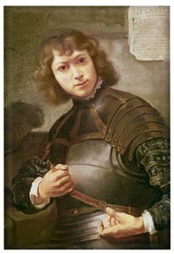 Magnes Młody mężczyzna w złotej zbroi Rembrandt