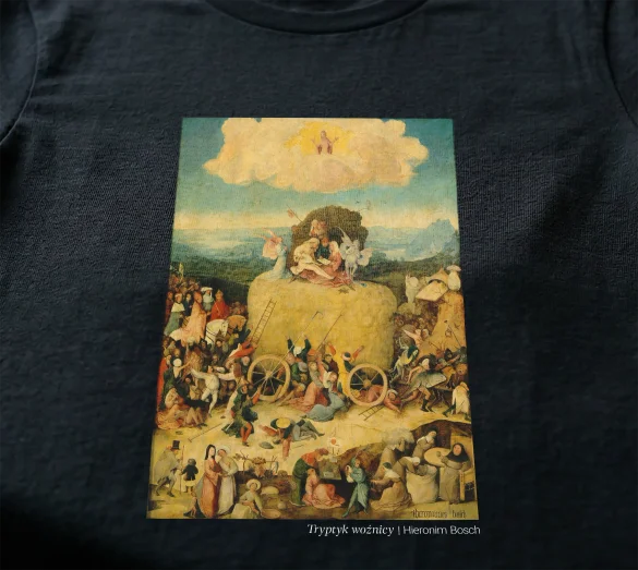 Koszulka z nadrukiem Tryptyk woźnicy Hieronim Bosch