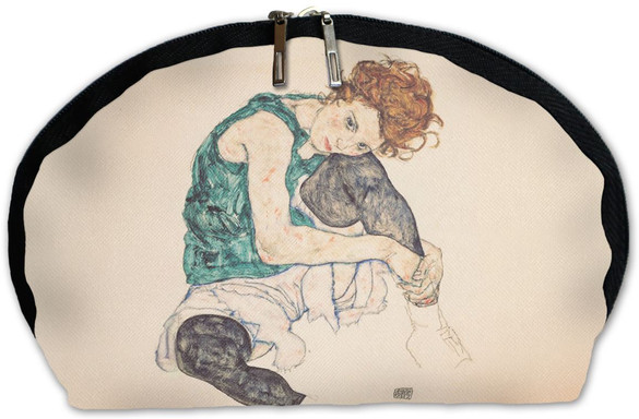 Kosmetyczka Siedząca kobieta z podniesionym kolanem Egon Schiele