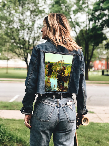 Ekran Rybacy brodzący w wodzie Leon Wyczółkowski