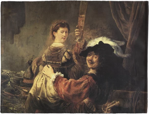 Podkładka na stół Autoportret z Saskią Rembrandt