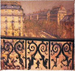 Ściereczka do okularów Balkon w Paryżu Gustave Caillebotte