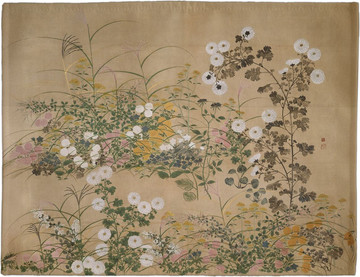 Podkładka na stół Ważne rośliny kwitnące jesienią Ogata Korin