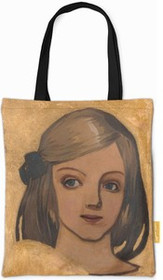 Torba na ramię Główka dziewczynki na złotym tle Józef Mehoffer