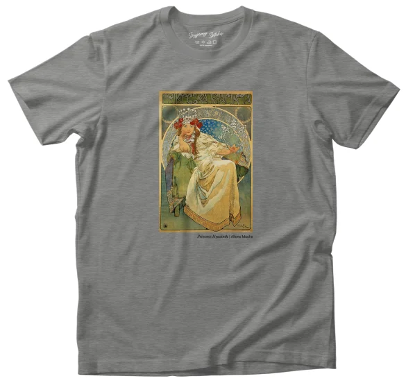 Koszulka z nadrukiem Princess Hyacinth Alfons Mucha