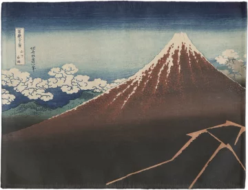Podkładka na stół Ulewa pod szczytem Katsushika Hokusai
