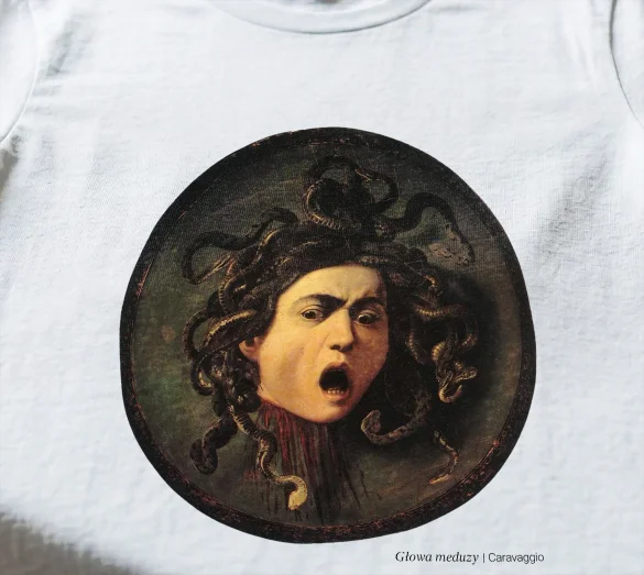 Koszulka z nadrukiem Głowa meduzy Caravaggio