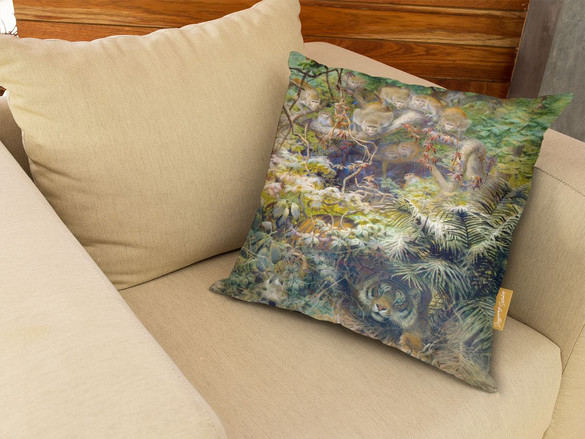 Poduszka Row in the Jungle Joseph Wolf