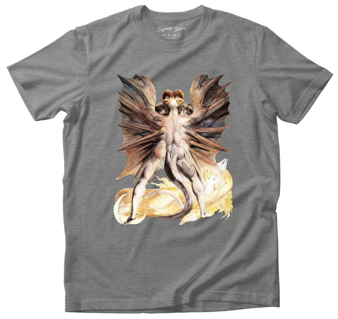 Koszulka Wielki czerwony smok i niewiasta obleczona w słońce William Blake– koszulka z nadrukiem obrazu, t-shirt ze sztuką