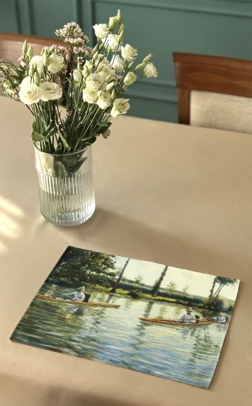 Podkładka na stół Rejs łodzią na rzece Yerres Gustave Caillebotte