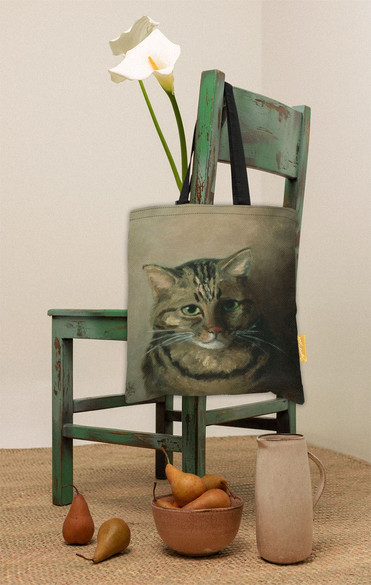 Torba na ramię Studium głowy kota tabby Louis Wain