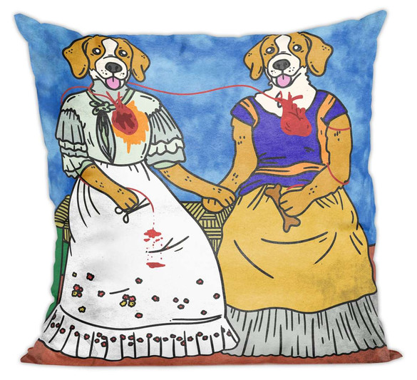 Poduszka DOG PARODY: Dwie Fridy