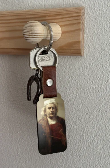 Brelok Autoportret z dwoma kołami Rembrandt