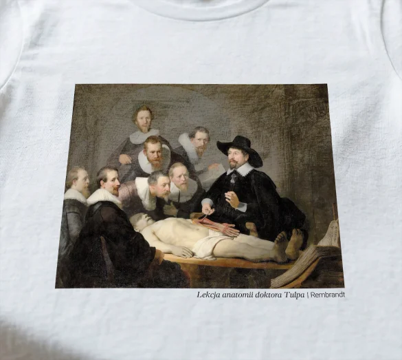 Koszulka z nadrukiem Lekcja anatomii doktora Tulpa Rembrandt