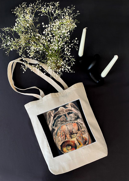 Torba z naszywką Behemoth i lewiatan William Blake