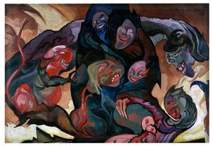 Magnes Kompozycja fantastyczna, Wizja z maskami Witkacy