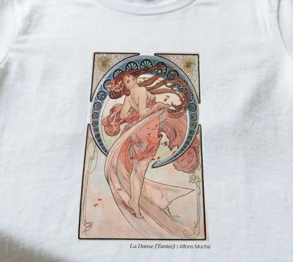 Koszulka z nadrukiem La Danse (Taniec) Alfons Mucha