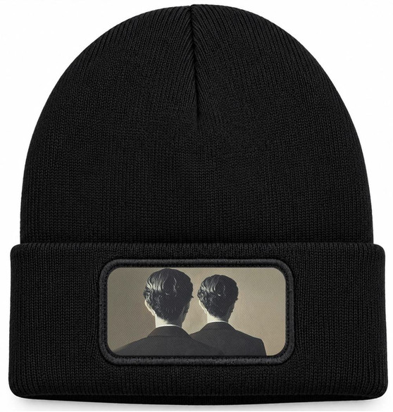 Czapka zimowa Nie reprodukować René Magritte – czarna