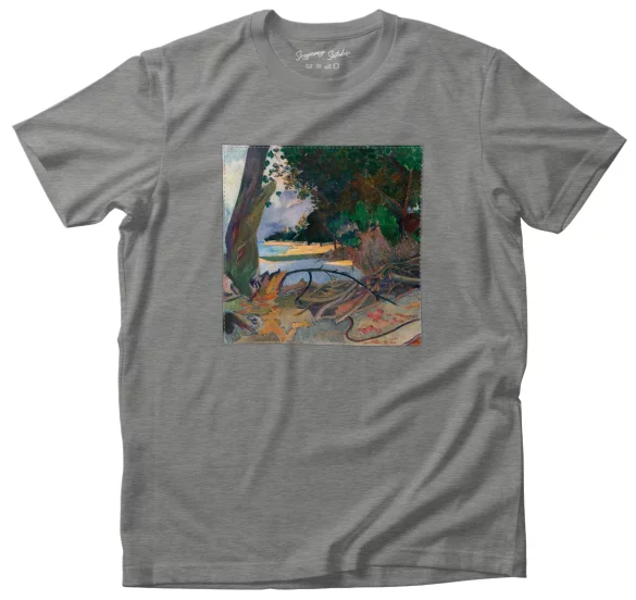 Koszulka z naszywką Te burao (Drzewo hibiskusa) Paul Gauguin