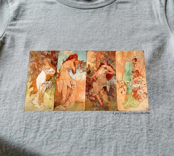 Bluzka damska 4 pory roku Alfons Mucha