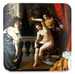 Podkładka pod kubek Batszeba w swojej kąpieli Artemisia Gentileschi