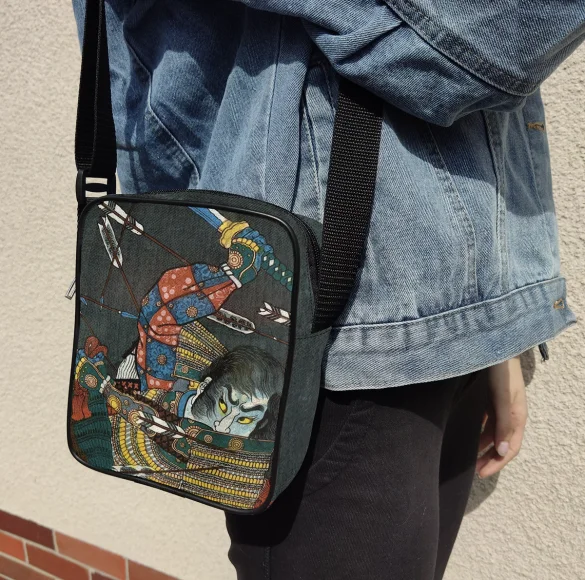 Torba Listonoszka Bitwa pod Shijō Nawate Utagawa Kuniyoshi