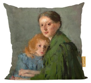 Poduszka Portret kobiety z małą dziewczynką (Matka z dzieckiem) Olga Boznańska