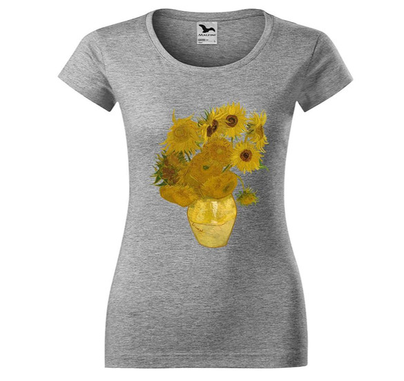 Bluzka damska Martwa natura: wazon z piętnastoma słonecznikami Vincent Van Gogh