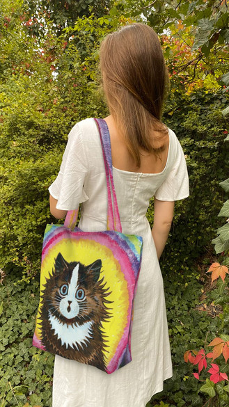 Torba na ramię shopper Kot w tęczy Louis Wain