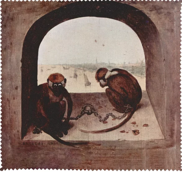 Ściereczka do okularów Dwie małpy Pieter Bruegel starszy