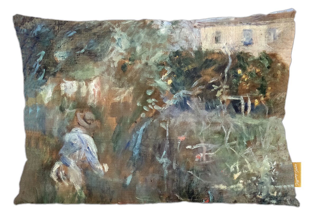 Poduszka dekoracyjna na prezent z obrazem Kobieta w ogrodzie Berthe Morisot Szyjemy Sztukę