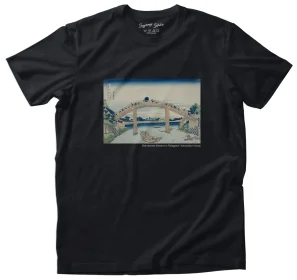 Koszulka z nadrukiem Pod mostem Mannen w Fukagawa Katsushika Hokusai