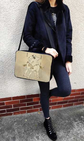 Torba na ramię Zapaśnicy sumo Uzugafuchi Kandayu i Takasaki Ichijuro Katsushika Hokusai
