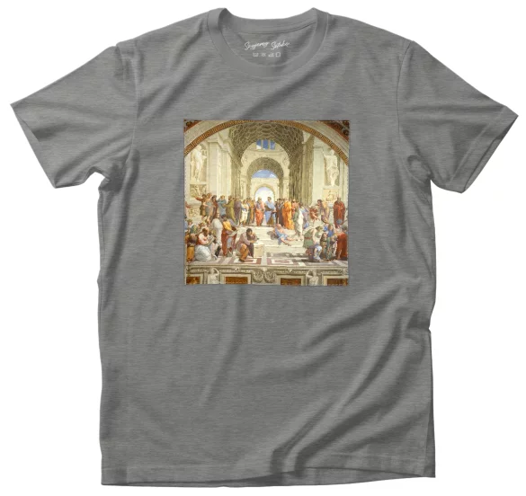 Koszulka z naszywką Szkoła Ateńska Rafael Santi