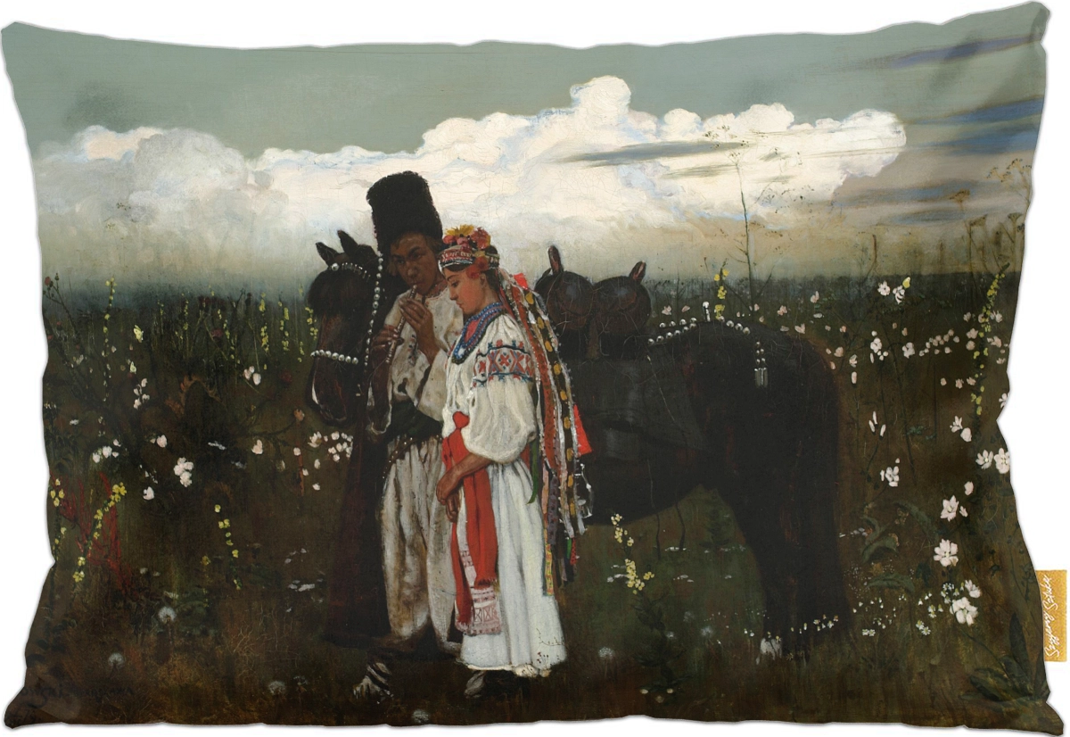 Poduszka dekoracyjna na prezent z obrazem Dumka Jaremy Stanisław Masłowski Szyjemy Sztukę