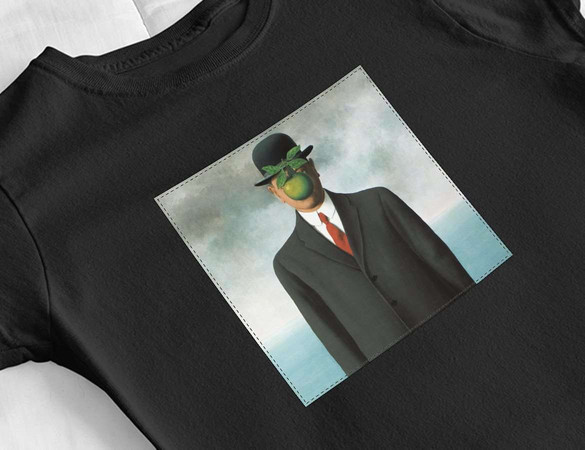 Bluzka damska z naszywką XL Syn człowieczy René Magritte