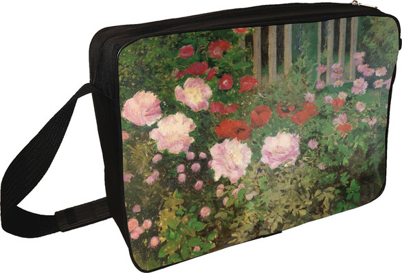 Torba na ramię Kwitnące kwiaty na ogrodzeniu ogrodu Koloman Moser